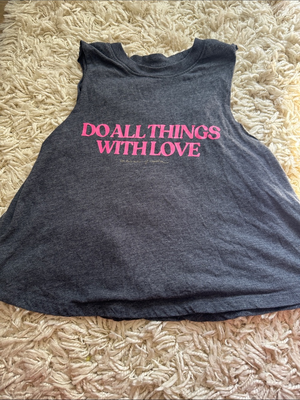 Spiritual Gangster Charcoal Muscle Tank with Pink Slogan